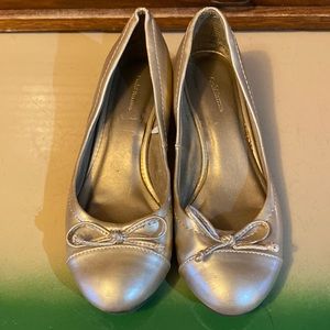 Croft & Barrow Wedge gold ballet shoes